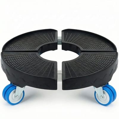JustValue Plantenwagen Verstelbaar - 40-46 cm Diameter - 300 kg Draagvermogen - met Wielen en Rem - Binnen & Buiten - voor Bloempotten en Zware Objecten