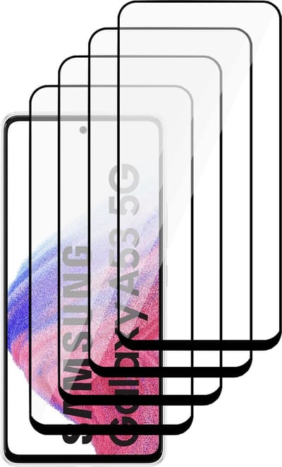 Screenprotector geschikt voor Samsung Galaxy A53 - Gehard Glas Beschermglas Tempered Glass Volledig Dekkende Screen Protector - 4 Stuks