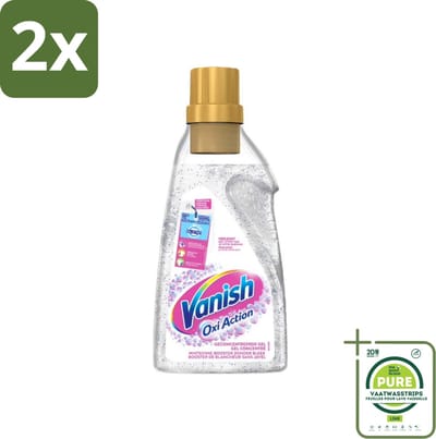 Vanish Oxi Action - Vlekkenverwijderaar Gel - Witte Was - 1.5 L - Voordeelverpakking - 2 stuks - Vlekkenverwijderaar - Witwas