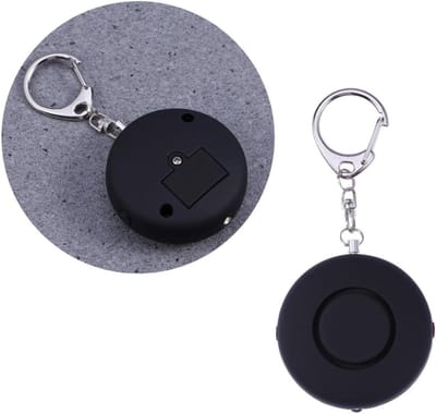 Persoonlijk Alarm - Veiligheidssirene Sleutelhanger - Zelfverdediging Noodgeval - 125 dB Geluid - 5x5x2 cm - Zwart