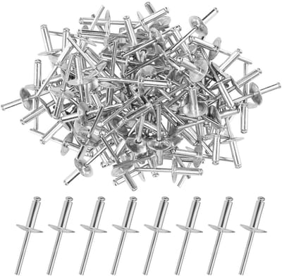 4.8mm x 16mm Blinde Popnagels - 100 Stuks Grote Flens Rivets, Rvs