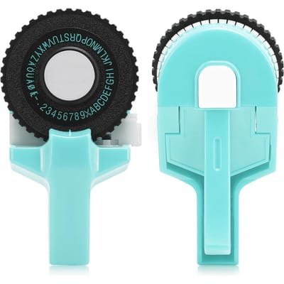 Mini Handmatige Tape Maker Decoratief Gekleurd ABS 3D Embossing Tape 9mm voor Handboek Lichtblauw lichtblauwe kleur