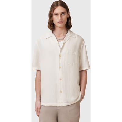 AllSaints Veda Ss Shirt Off White Taglia: L | Camicie Casual Outlet | Uomo | Bianco