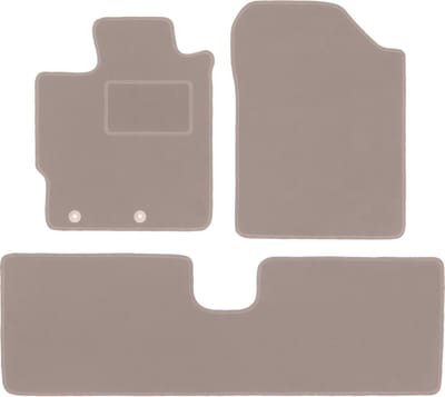 Beige velours matten voor: Toyota Yaris III benzine (2011-2019)