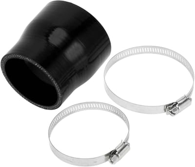 Dailygoods- Siliconen Slang 4-Laags - Koppeling 60mm/70mm - 76mm Lengte - 5mm Dikte - Zwart - Bestand tegen Hoge Temperatuur - Koelslang