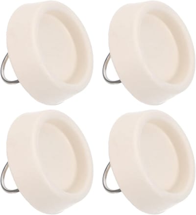 Badkuipstopper Set - Universele Afvoerplug - Waterdicht Afsluiten - Eenvoudige Installatie - 4.2cm Diameter - Wit
