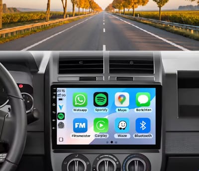 Autoradio 4/64 met Carplay en Android auto | Geschikt voor Jeep Compass Patriot 2006-2011 | Radio scherm met Navigatie | 2006 2007 2008 2009 2010 2011 | MK