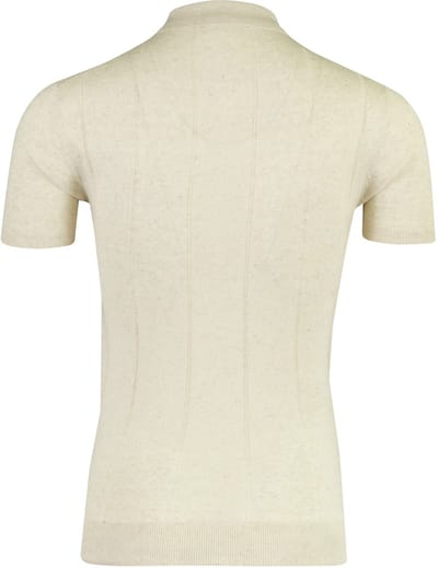 Beige polo Profuomo beige katoenblend 3 knoops
