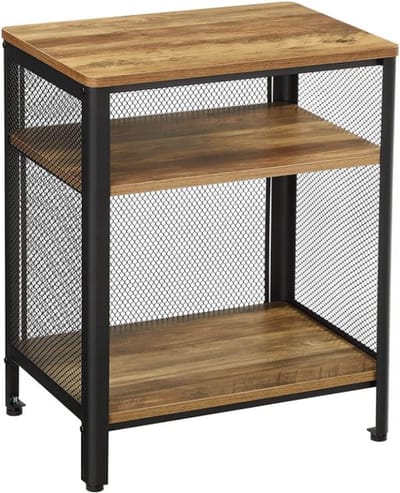 MIRA Home - Bijzettafel - Nachtkastje -Bruin - Spaanplaat - 60x35x49