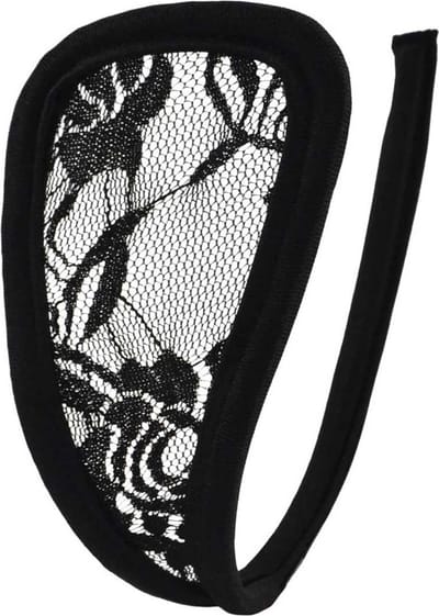 Zwarte C-string - sexy invisible slipje - c-vorm - kant - lace - onzichtbaar - ondergoed - slip - string - ademend - C-string