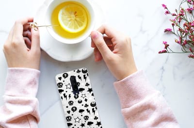 Silicone Back Case OnePlus 7 Pro Silver Punk