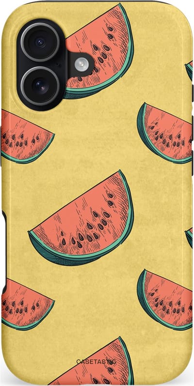 Casetastic hoesje geschikt voor Apple iPhone 17 - MagSafe - Dubbellaagse bescherming - Retro Meloengeel - Fashion Case - Goud Koraal Terracotta Taupe