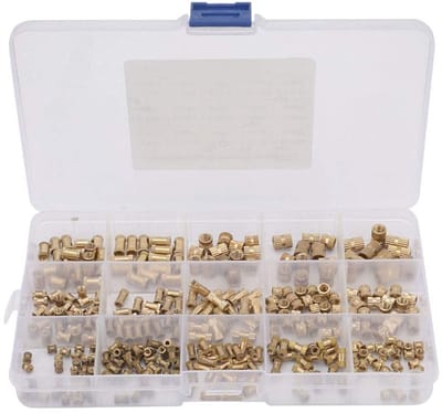 330 Stuks M2 M3 M4 M5 Draadmoeren, Messing Invoegmoeren voor 3D Printen, Vervaardiging en Klusprojecten