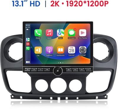 JUNSUN V1 PRO Autoradio - Geschikt voor Renault Master III / Opel Movano / Nissan NV400 2K Android 15 | 6+128 GB | CarPlay & Android Auto | GPS Navigatie WiFi Bluetooth 4G FM Radio SWC & Microfoon