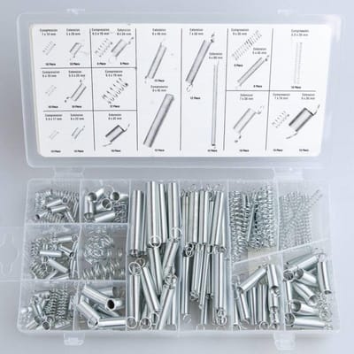Benson Spanning- en drukveren set - 200 stuks - ø 4-9.5 mm - lengte 10-79.5 mm - verzinkt staal