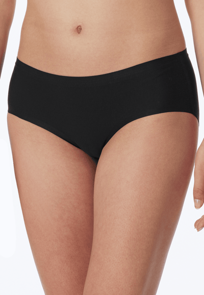 Schiesser Panty naadloos - Invisible Cotton Dames Onderbroek - zwart