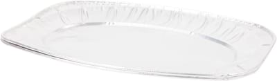 Excellent Houseware | Aluminium Serveerschaal | Feestschaal | Gourmetschaal | BBQ Schaal | Vleesschaal | Saladeschaal | Wegwerpschaal | Aluminium Schaal | Catering Schaal | Kerstschaal | Serveerblad | 2 Stuks | 43x28 cm | Zilver