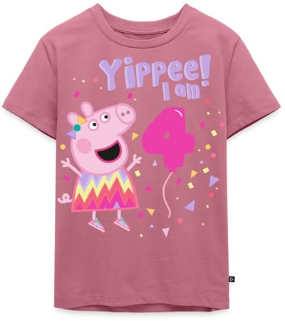 Peppa Pig's 4e Verjaardag Outfit Cadeau Premium T Shirt Kinderen