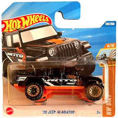 HOT WHEELS '20 JEEP GLADIATOR NITTO RIGIO 130/250 BLACK/ORANGE 1:64 HW DIRT 6/10 (2025)