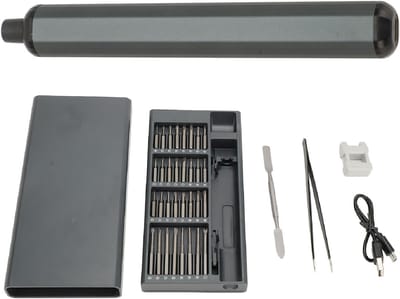 Elektrische Schroevendraaier - Mini Tool - Precisiewerk - Nauwkeurige Koppelcontrole - 68 Delig - Zilver