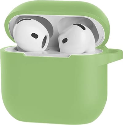 Bescherm je AirPods 4 met onze handige Siliconen Hoes - Geschikt voor Apple AirPods 4 - Met Clip Cover - Groen