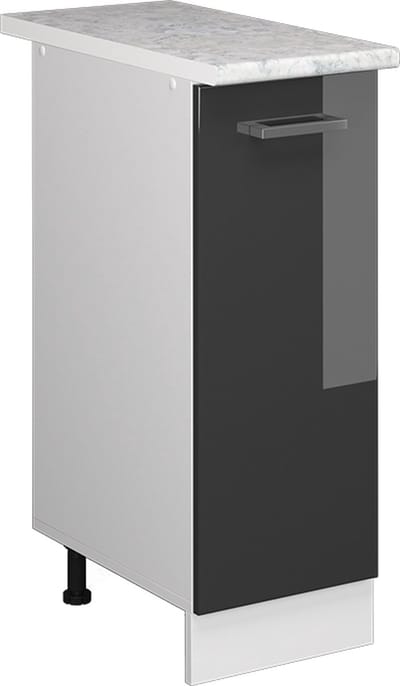 Vicco R-Line Apotheekkast – 30 cm, WB Marmer Antraciet Hoogglans