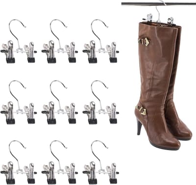 Verstelbare Schoenenhangers voor Laarzen, Ruimtebesparende Hangers voor Sokken en Laarzen, Set van 9 voor Organisatie en Opberging