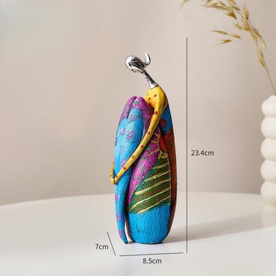 Creatieve Abstracte Karakters Sieraden Huis Woonkamer TV-meubel Decoratie Kantoor Kunst Yoga Decoratie Olieverf Vrouwen white