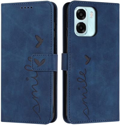 Coverup Hoesje - Geschikt voor OPPO A6 5G / A6x 5G / A6x 4G Hoesje - Coverup Smile Book Case - Blauw