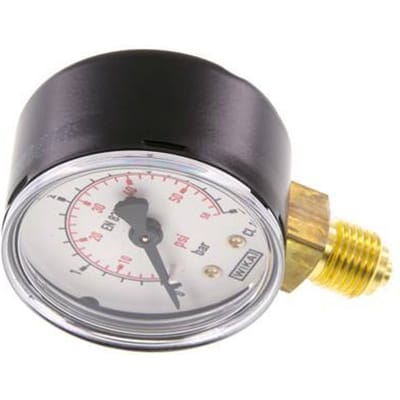 0..4 Bar Manometer Onderaansluiting Staal/Messing 50 mm Klasse 1.6
