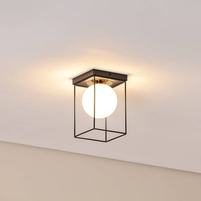SIGMA Plafondlamp Aroma, 1-lamp, zwart/wit/goud, staal