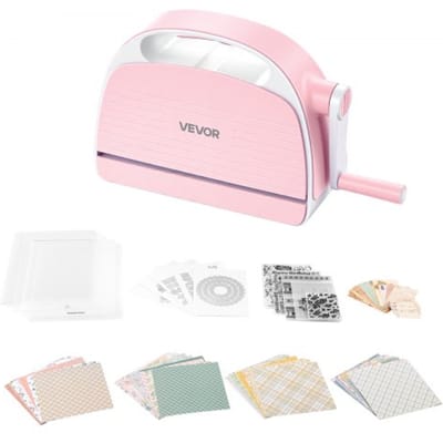 VEVOR Handmatige Stans- en Embossingmachine, 152 mm, Draagbare Stans- en Embossingmachine Set met Stansmallen, Embossingfolders, Papiervellen, Snijplaten, voor Scrapbooking, Kaarten Maken & Knutselen