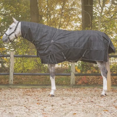 Afneembare deken voor paard nek QHP Collection 150g