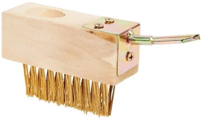 Onkruidborstel met scratcher zonder steel - Goud / Bruin - Metaal / Hout - Voegenborstel - Tuin - Onkruid borstel