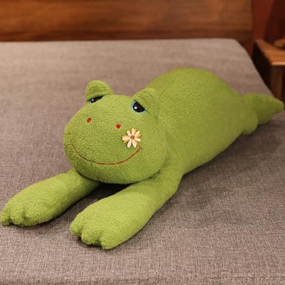 1M Gigantische Lange Armen Kikker Pluche Speelgoed Kussen Gevuld Groene Kikkers School Dutje Slaapkussen Vriend Knuffelkussen voor Meisje Cadeau about 95-100cm
