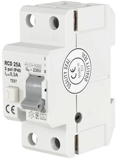 Aardlekschakelaar 2-polig 25 A 0,30 A voor veilige elektrische installaties