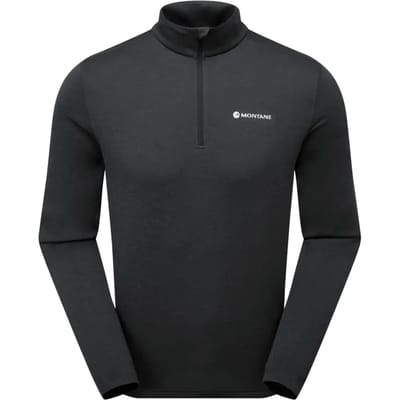 Montane Dart Half Zip T-shirt Met Lange Mouwen Zwart S Man