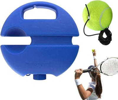 Tennistrainer Bal - Solo Oefenhulp - Balcontrole Verbeteren - Elastische Rebound Bal - 215 cm - Rond
