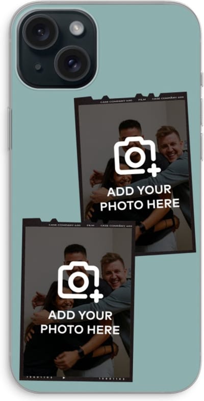 Gepersonaliseerd - Case Company® - Hoesje geschikt voor iPhone 15 Plus hoesje - Polaroid Zwart - Soft Cover Telefoonhoesje - Bescherming aan alle Kanten en Schermrand