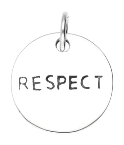Zilveren Respect kettinghanger