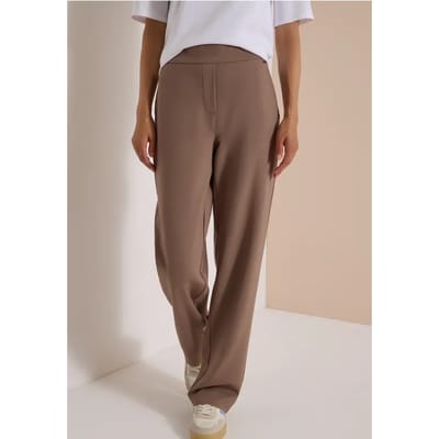 Broek met High Waist en Straight Leg pijpen in een Loose Fit pasvorm
