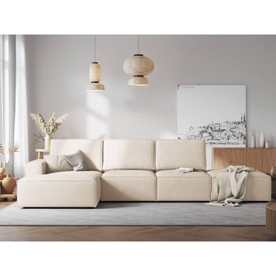 4.5-zitshoekbank Carlo links ribstof | Milo Casa