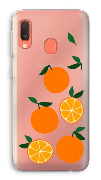 Case Company® - Hoesje geschikt voor Samsung Galaxy A20e hoesje - Will you be my clementine - Soft Cover Telefoonhoesje - Bescherming aan alle Kanten en Schermrand