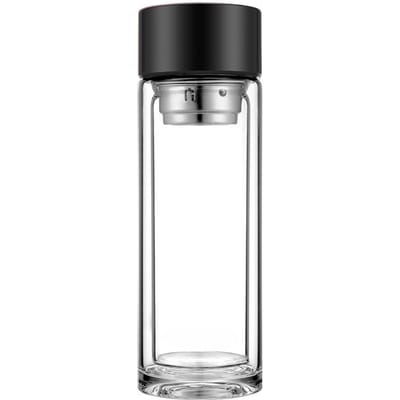 Dubbelwandige glazen kopjes Zakelijke theekopjes Heren theekopjes Zakelijke theekopjes 320ml zwart