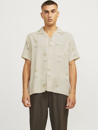 JACK&JONES - JORMATEO RESORT SHIRT SS LN STYD24 - Heren - Overhemden