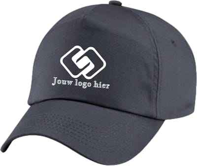 Donker Grijze pet bedrukt met logo - jouw logo bedrukt op pet - bedrijfskleding - werkkleding - evenement - festival