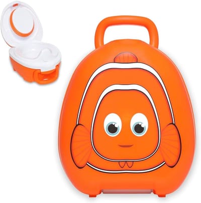 Draagbaar Potje - Reis Potje Kinderen - Zindelijkheidstraining - Lekvrije Afdichting - 15 maanden+ - Clownfish
