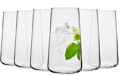 KROSNO | Glazen voor water | Set van 6 stuks - 600 ml | Loodvrij kristalglas | Infinity collectie | Sap en andere dranken | Elegant ontwerpIdeaal voor thuis, restaurants, feestjes | Vaatwasmachinebestendig