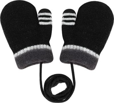 Winter Gebreide Wanten voor Baby's, Dikke Pluche Gevoerde Handschoenen voor Koud Weer, Warm en Fluffy Lange Vingers voor Jongens en Meisjes van 0-4 Jaar