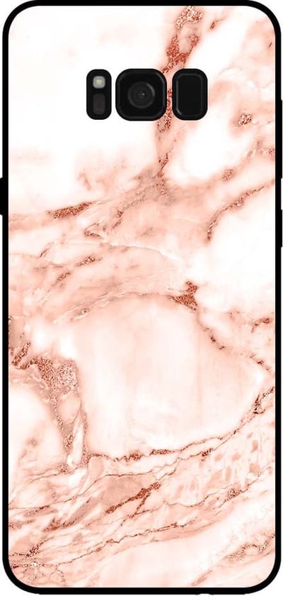 Smartphonica Telefoonhoesje voor Samsung Galaxy S8 marmer look - backcover marmer hoesje - Wit Rosé Goud geschikt voor Samsung Galaxy S8